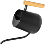 Stainless Steel 1000ml Watering Can with Long Spout, Black by Yardenfun