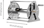 Heavy Duty Hose Reel with Hand Crank | Stainless Steel, Manual, Hardware, for Garden, Gardeners, 100M - Image 7