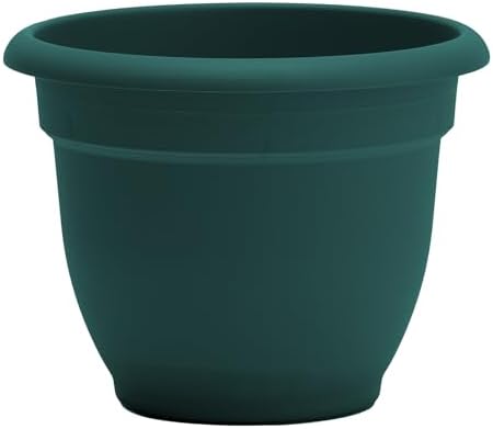 Bloem Ariana 10" Plastic Self-Watering Planter, Charleston Green, 4-Pack - Image 7