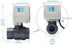 1/2" 3/4" 1" 110-230VAC Normally Closed/Open CF8/Stainless Steel 304 Motorized Electrical Ball Valve With U.S. Plug (3/4 inch Plastic, Normally Closed) - Image 3