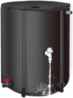 Collapsible Rain Barrel 100-Gallon, Portable PVC Rainwater Collection Tank with Spigots and Overflow Kit, Foldable Water Storage Container for Garden, Lawn and Outdoor Use by Unknown