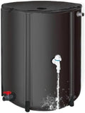 Collapsible Rain Barrel 100-Gallon, Portable PVC Rainwater Collection Tank with Spigots and Overflow Kit, Foldable Water Storage Container for Garden, Lawn and Outdoor Use by Unknown