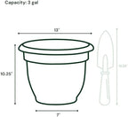Bloem Ariana 12" Plastic Self-Watering Planter, Black, 2-Pack - Image 4