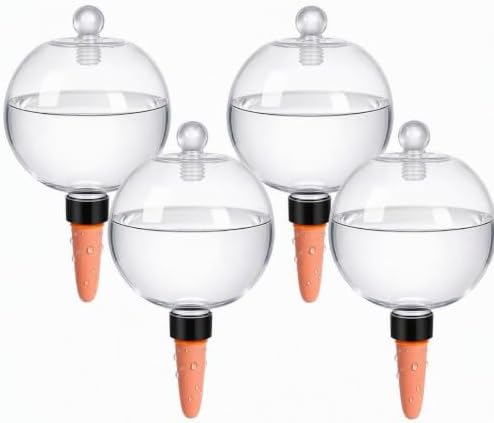 MGMSBV 4 Pack 17 oz Self Watering Globes, Thick-Wall Durable, Clear by Unknown