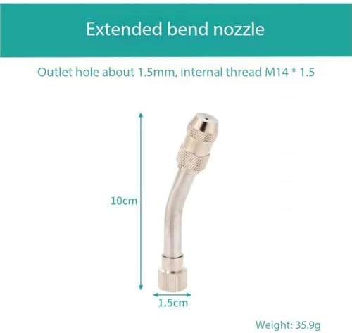 High Pressure Nozzle Brass Water Pipe Nozzle for Garden Hoses | Adjustable Features | Fits Standard Hoses, Garden Sprayers, Nozzles Extended Elbow Nozzle 5pc - Image 2