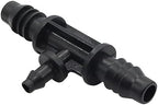 Tee Fitting ，water pipe connector, Hose Barb Fittings, Garden Reducing Tee Connector 3/8 to 1/4 Inch for 4mm Drip Irrigation Water Splitter Pack of 10 Black - Image 6