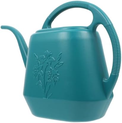 Watering Can Green Long Spout for Plants and Flowers, Plastic by cabilock