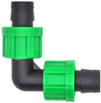 (50-PACK) Drip Irrigation Tubing Elbow - 1/2" Universal Perma Connector Barbed Locking Fitting - Fits All Brands 16-17mm Drip Tape & Tubing (50, Elbow) by OneStopOutdoor