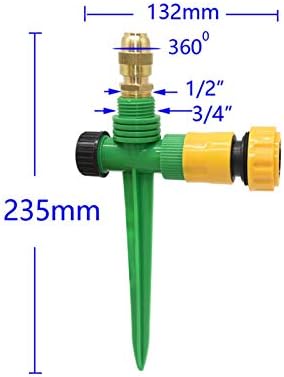 Botanical Garden Lawn Nozzle 1/2" Brass Garden Sprinklers with Adjustable Garden Irrigation Sprinklers Garden Lawn Irrigation Watering 10pcs (Color : 1I2 x 1I2 Hose) - Image 6