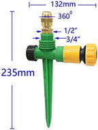 Botanical Garden Lawn Nozzle 1/2" Brass Garden Sprinklers with Adjustable Garden Irrigation Sprinklers Garden Lawn Irrigation Watering 10pcs (Color : 1I2 Hose) - Image 6