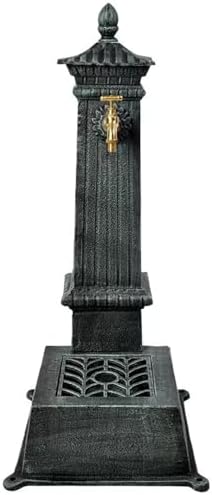 Outdoor Water Column with Brass Faucet, Cast Iron Freestanding Garden Faucet with Decorative Drainage Base for Watering, Rinsing by Unknown
