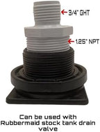 1.5" PRO SERIES PVC Ball Valve Spigot Kit with Bulkhead Fitting Adapter for Rain Barrels, IBC, and Behrens Steel Water Tanks - Image 5