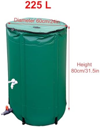 Rain Catcher Barrel with Spigot Collapsible Rain Barrel Kit Water Storage with Lid Collection Water Barrel(60x80cm/24x31.5in) - Image 6