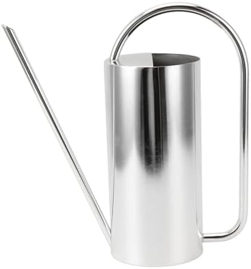 Watering Can, Wide Application Rustproof Long Spout Watering Pot Stainless Steel for Garden (Stainless Steel Color) by Tomantery