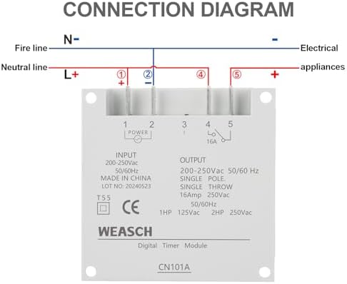 Timer Switch, AC 220V 16Amp, Programmable Timer Time Relay Switch - Image 5