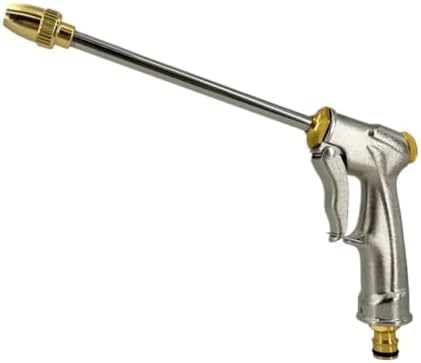 1PC Metal High-Pressure Long Rod Water Gun, Portable And Adjustable Garden gun With 100Ml Foam Pot, Irrigation Kit(Set 2) by Unknown