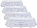 CWP SQDS-1400 Heavy Gauge Footed Square Carpet Saver Saucer, 14-Inch by 14-Inch, Clear (Pack of 4) by TipPot