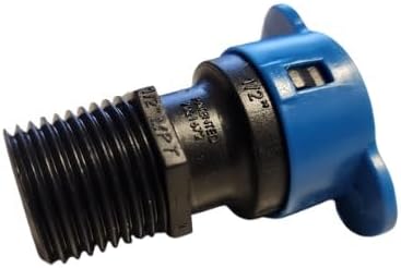 Hydro-Rain BL-436-005 - 1/2" Blu-Lock to 1/2" MPT Irrigation Fitting, Professional-Grade, High-Impact, UV-Resistant ABS Body (25) by DripWorks