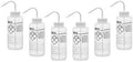 EISCO 6PK Chemical Wash Bottle, Blank Labels, 1000ml - Wide Mouth, Self Venting, Low Density Polyethylene - Performance Plastics Labs by EiscoLabs