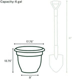 Bloem Ariana 16" Plastic Self-Watering Planter, Vanilla Bean, 2-Pack - Image 4