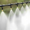 Tubing Drippers Garden Watering Misting System, Sturdy PE Tubing & 4 Spray Brass Nozzles, for Rooftop/Patio/Dust Control(L 20m(65ft)) by Unknown
