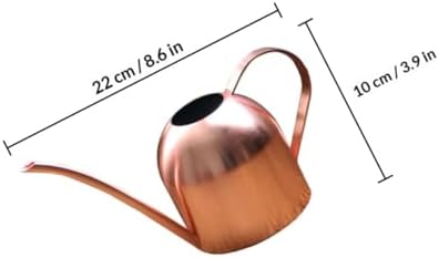 Housoutil Rose Gold Stainless Steel Watering Can with Long Spout, 500ml Indoor Garden Sprinkler Pot, Rustproof Plant Watering Bottle for Houseplants and Patio Gardening - Image 2