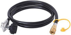 Flame King 90 Degree Low-Pressure Propane Gas Regulator Hose with Quick Connect for RVs, Grills, Heaters, Burners, 8 Feet - LPRH8 by FlameKing