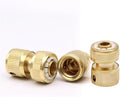 4PCS Brass Garden Hose Quick Coupler Pipe Connector with Stop Valve for Irrigation, Water Supply, Car Wash by Unknown