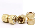 4PCS Brass Garden Hose Quick Coupler Pipe Connector with Stop Valve for Irrigation, Water Supply, Car Wash(Orange) by Unknown