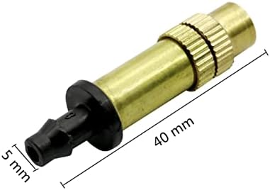 Garden Lawn Sprinkler Irrigation System Copper Atomization Nozzle Greenhouse Sprayer Micro Connection 4/7 Mm Hose 5 Pieces - Image 2
