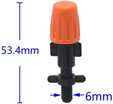 Gardening Watering System Tools Orange Adjustable Spray Nozzle Micro-Flow Head Nozzle Dripper, with Barbed Tee Thread Connector 100pcs (Color : B) - Image 3