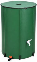 132 Gallon Collapsible Rain Barrel, Portable Rainwater Collection System, Rain Catcher Barrel with Two Spigots and Overflow Kit, Rain Water Barrel Collector for Garden, Green by ANTSKU