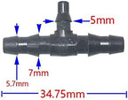 Spray Water Connection 50 3/5 4/7 Hose Connectors Tee Cross Barb To Connect Watering Fittings For 1/8 1/4" Hose Drip Irrigation System Connectors (Color : 4I7 to 6mm) - Image 6