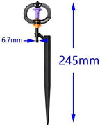 Garden Rotating Sprinkler Water Nozzles 360 Degree with Nozzle Holder Watering Plants Irrigation 5PCS - Image 3