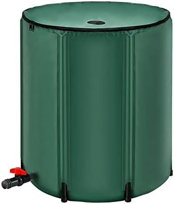 Goplus 53 Gallon Collapsible Rain Barrel, Portable Rain Barrels to Collect Rainwater from Gutter, Rainwater Collection System, Water Storage Tank Catcher Container with Filter Spigot by Goplus