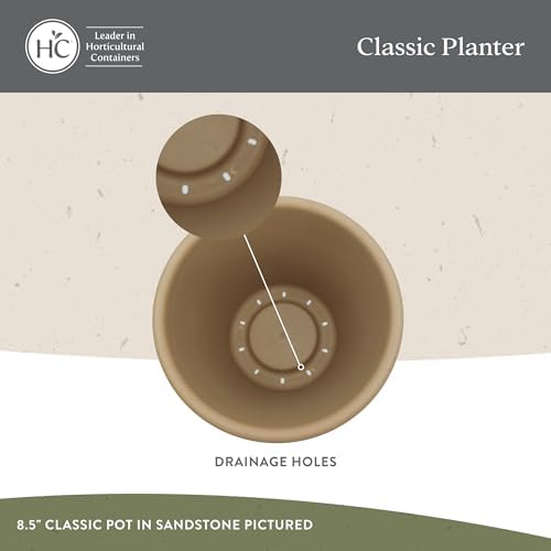 The HC Companies Classic Round Planter Pot, 17 Inch, Clay, 2-Pack - Image 3