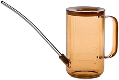 Watering Can Water Can Watering Can Stainless Steel Long Mouth Watering Pot Transparent Watering Cans for Bonsai Plants Garden Outdoor Watering Can Indoor Plants(Brown) by Unknown