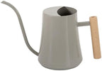 Watering Can for Indoor Plants, 1L Small Stainless Steel Watering Pot with Long Spout, Wood Handle, Metal Water Can for House Plant Garden Flower Outdoor (Gray) - Image 5