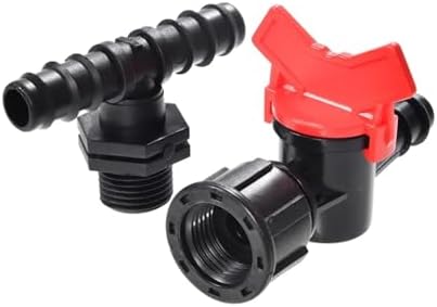 1 Set 16mm 1/2" Garden Hose Splitter Tee Reducer Barb Connector with Tap Valve 3-Way Fitting for Drip Irrigation System(A) - Image 5