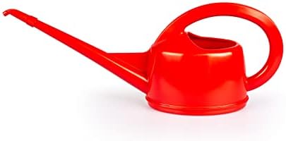 Consolidated Plastics Durable Swiss Watering Can with UV Protection, Ergonomic Handle for Indoor/Outdoor Gardening, Made in Switzerland (2 Liter) (Red) by ConsolidatedPlastics