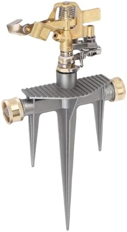 Impact Spike Sprinklers for Yard, 360 Degree Rotating Garden Sprinkler, Water Sprinkler Head on Spike Base for Lawn Large Area Patio Irrigation by ZAICOLER