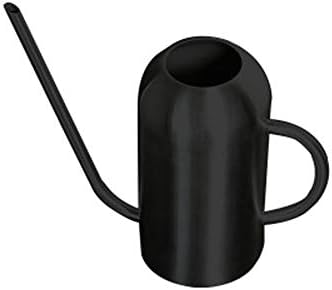 Watering Can, Long Mouth Watering Pot Stainless Steel Large Capacity Watering Plants and Flowers Indoor Watering Can (Color : Black, Size : 21x24.8cm)(Black) by Unknown