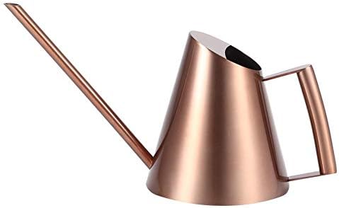 Fdit Stainless Steel Watering Can, Precision Long Spout Anti Drip Watering Kettle for Indoor Plants Bonsai Bronze 1500ml 18 8 Metal Ergonomic Handle by Fdit