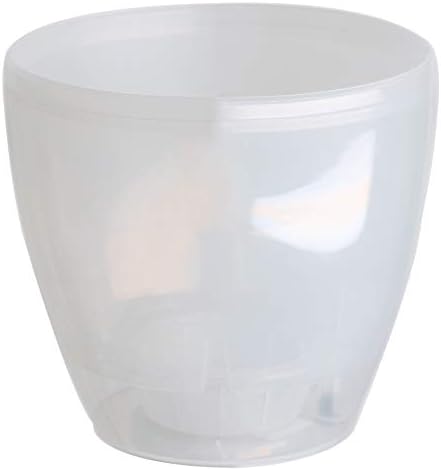 DECOPOTS - 3 Pack Self Watering Planter - Indoor/Outdoor Decorative Flower Pot with Drainage Cartridge and Water Level Indicator (11.2", Transparent) - Image 2