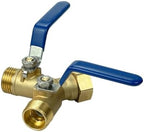Hose Splitter 2 Way, All Brass Body-Pure Brass Zinc-Free, 13mm Valve hole, 3/4 Inch Thread - Image 3