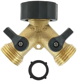 Y Splitter Tap Adaptor 2 Way Brass Garden Hose Connector - Image 2