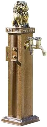Freeze Proof Outdoor Faucet,Garden Water Column with Unique Design Brass Faucets,Outdoor Spigot with Garden Hose Holder Freestanding,Water Spigot Extender, Garden Tub Faucet(Brass,69cm/27in) by Unknown