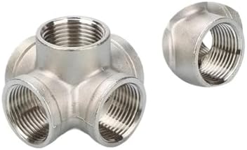 BUILDRA 1/4" 3/8" 1/2" 3/4" 1" 1.2" .5" Female 3/4/5 Ways Corner Splitter Stainless Steel Pipe Fitting Connector(4 Ways,2") - Image 3