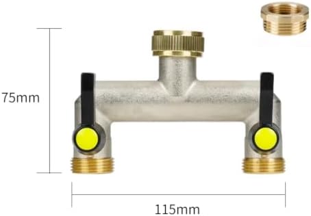 Freeze Proof Brass Water Manifold Splitter with Ball Valve (2 Way) - Image 2