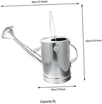 VICASKY Indoor Watering Can Long Spout Garden Outdoor Pots Galvanized Plant Self Potted Mister Sprinkler Water Can Drip Vintage Irrigation Useful Watering Can Stainless Steel Silver - Image 2